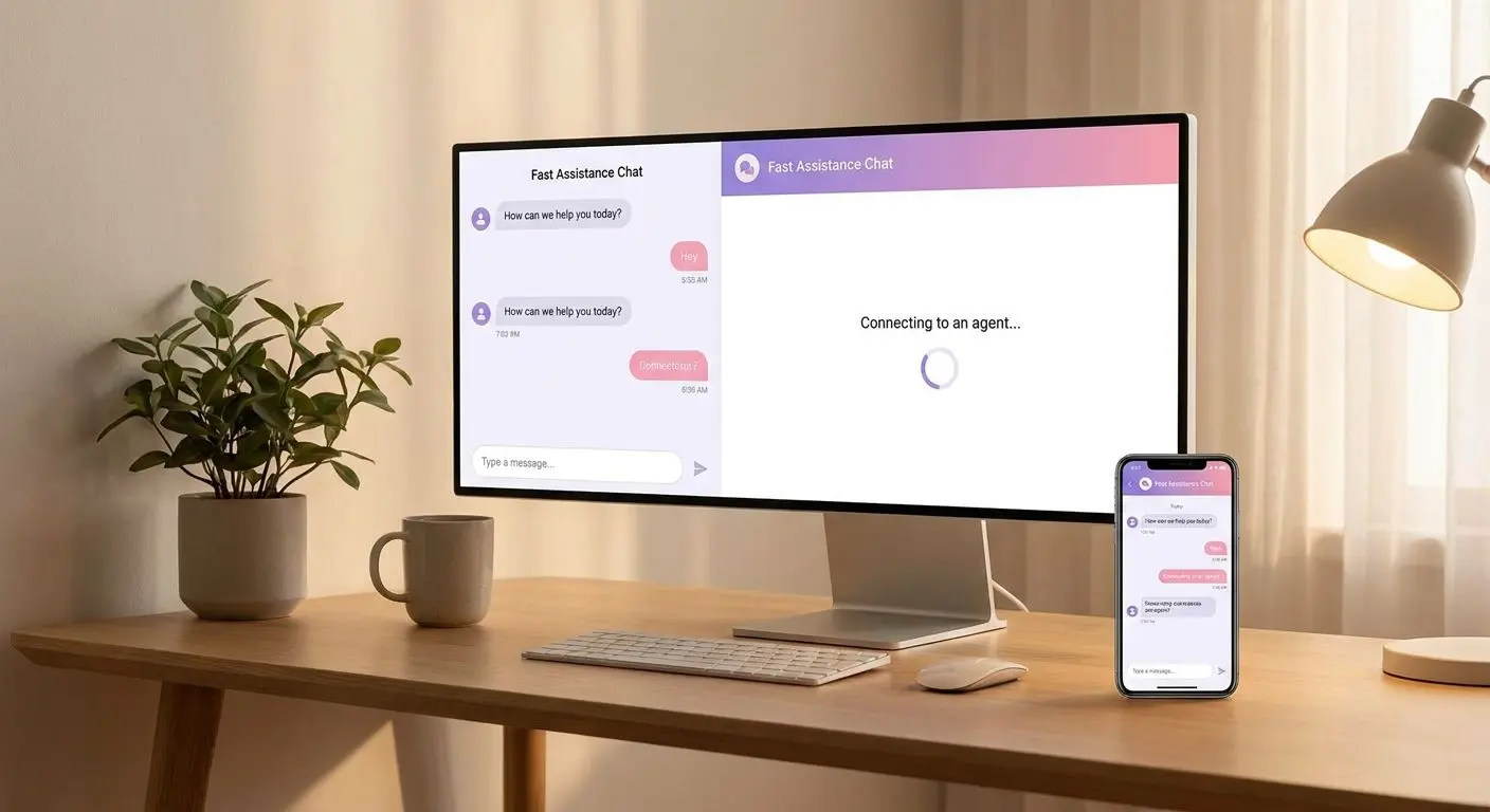 Livechatt på dator och mobil för snabb support